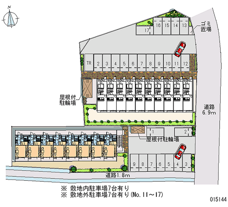 レオパレスフレアⅡ 月極駐車場