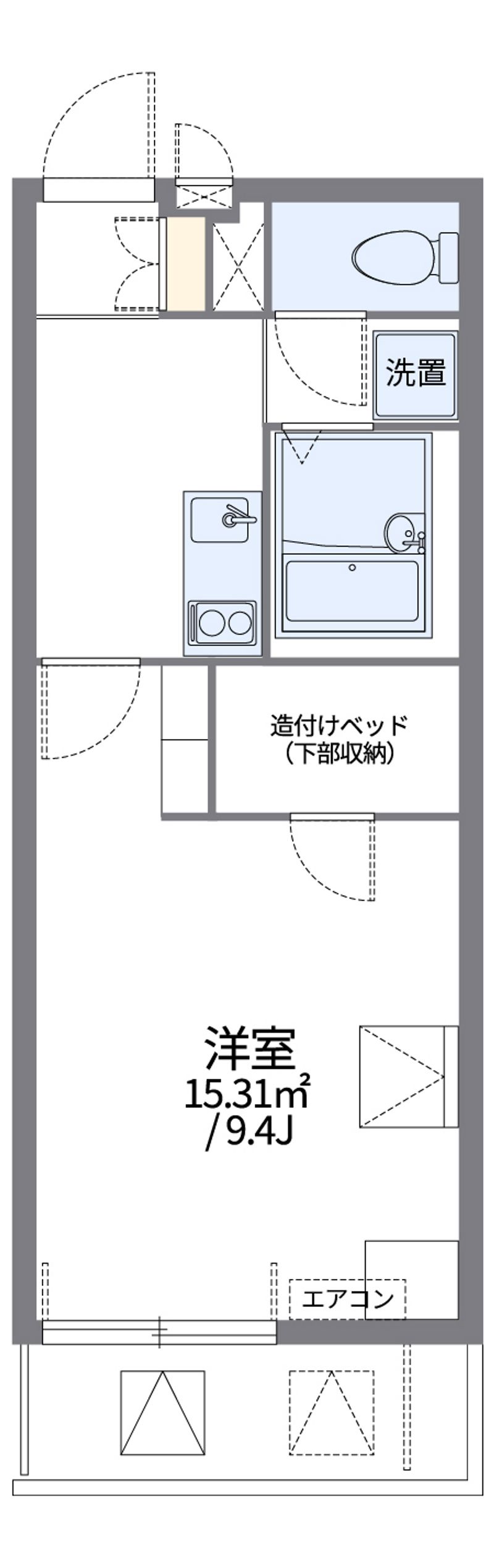 レオパレスビューヒルズテン 間取り