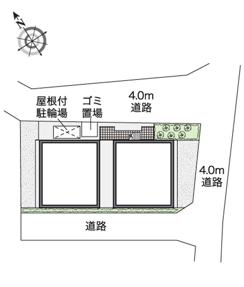 レオパレスメゾンヒーリング 配置図