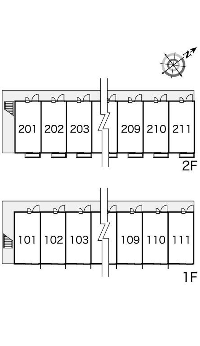 レオパレス福岡大学前Ｂ 間取配置図
