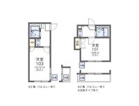 レオパレス西川田第１ 間取図