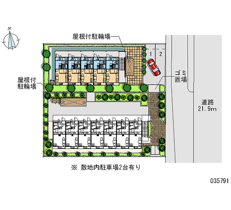 レオパレスアジェル岩倉南Ⅱ 区画図