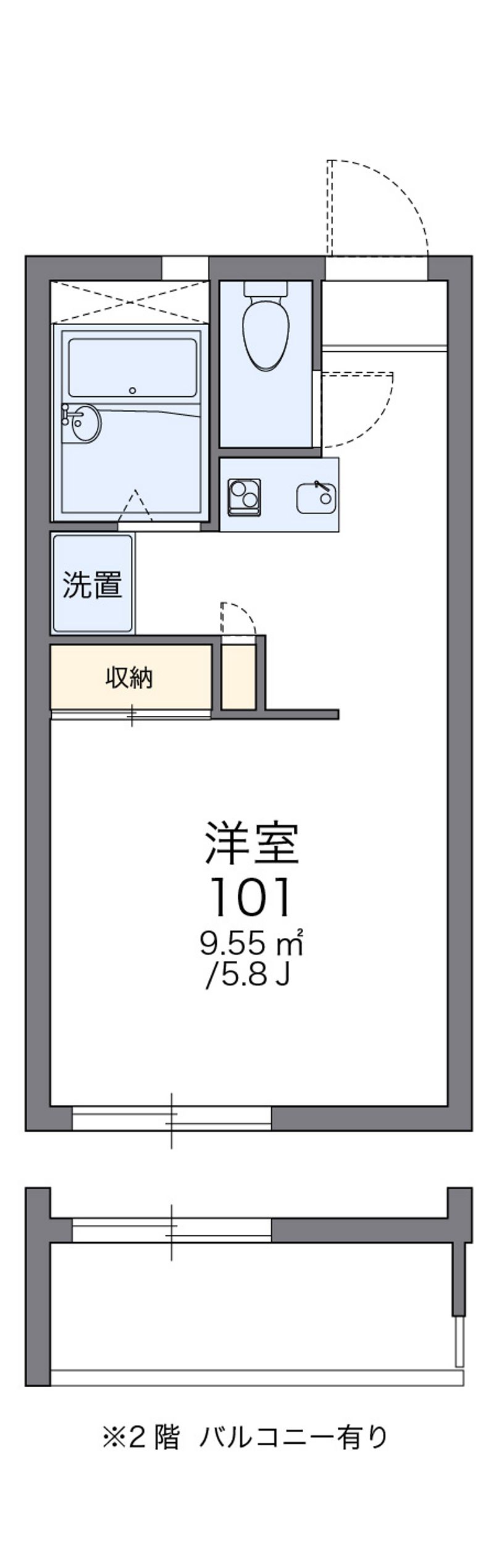 レオパレスＬ’Ａｒｃ　Ｙ’ｓ 間取図