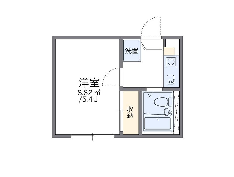 レオパレスサンクィーンハウスⅡ 間取図