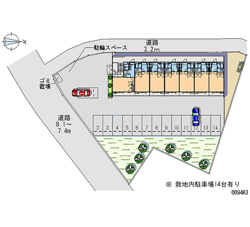 レオパレスサクラ 月極駐車場