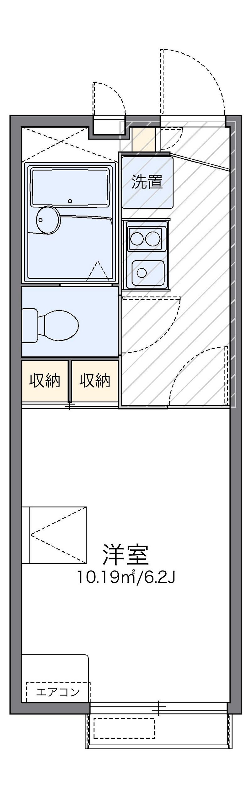 レオパレスロフテージミドリ 間取図