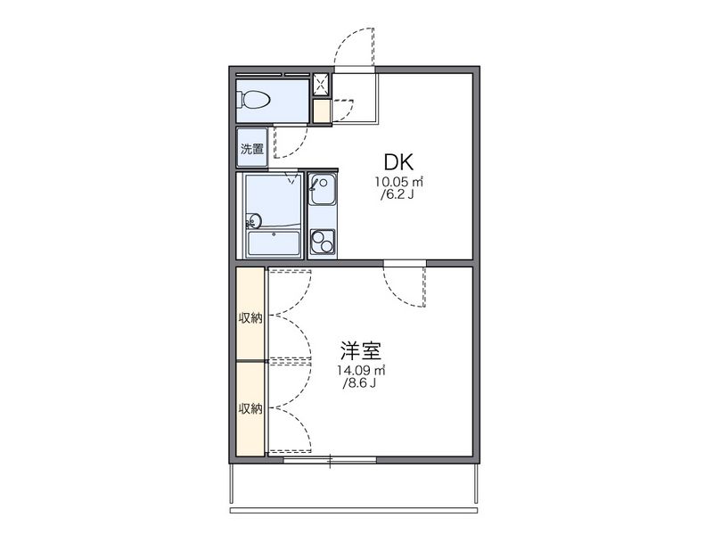 レオパレス大木館壱 間取図