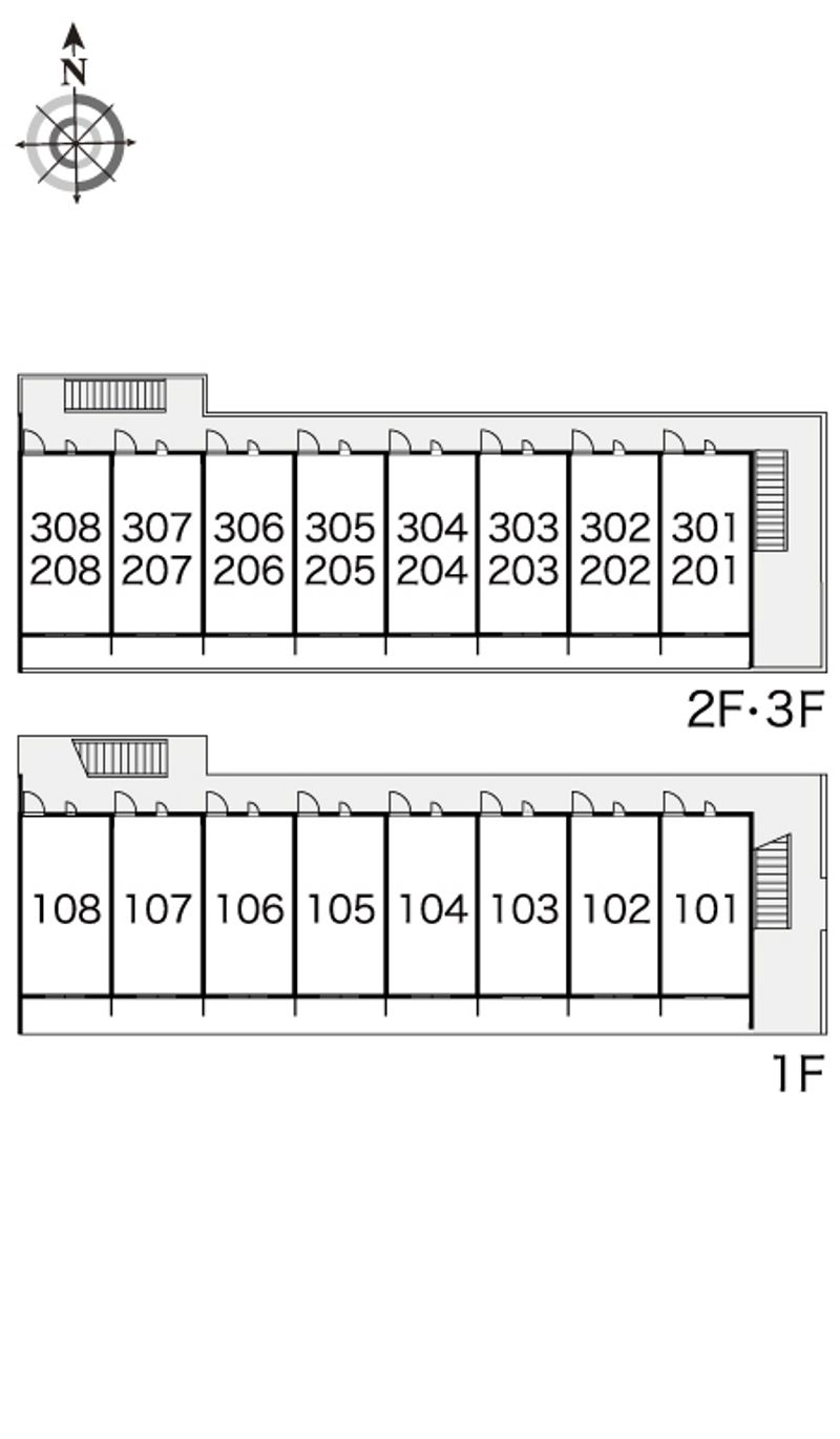 レオパレス柏谷 間取配置図