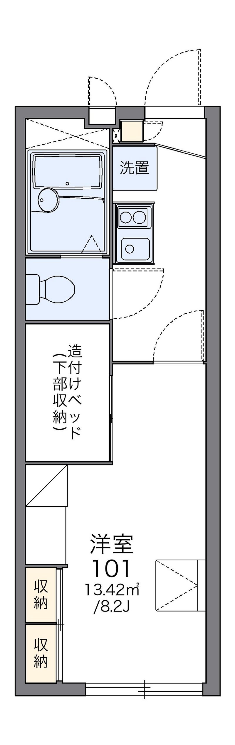 レオパレスコンフォール森前 間取図