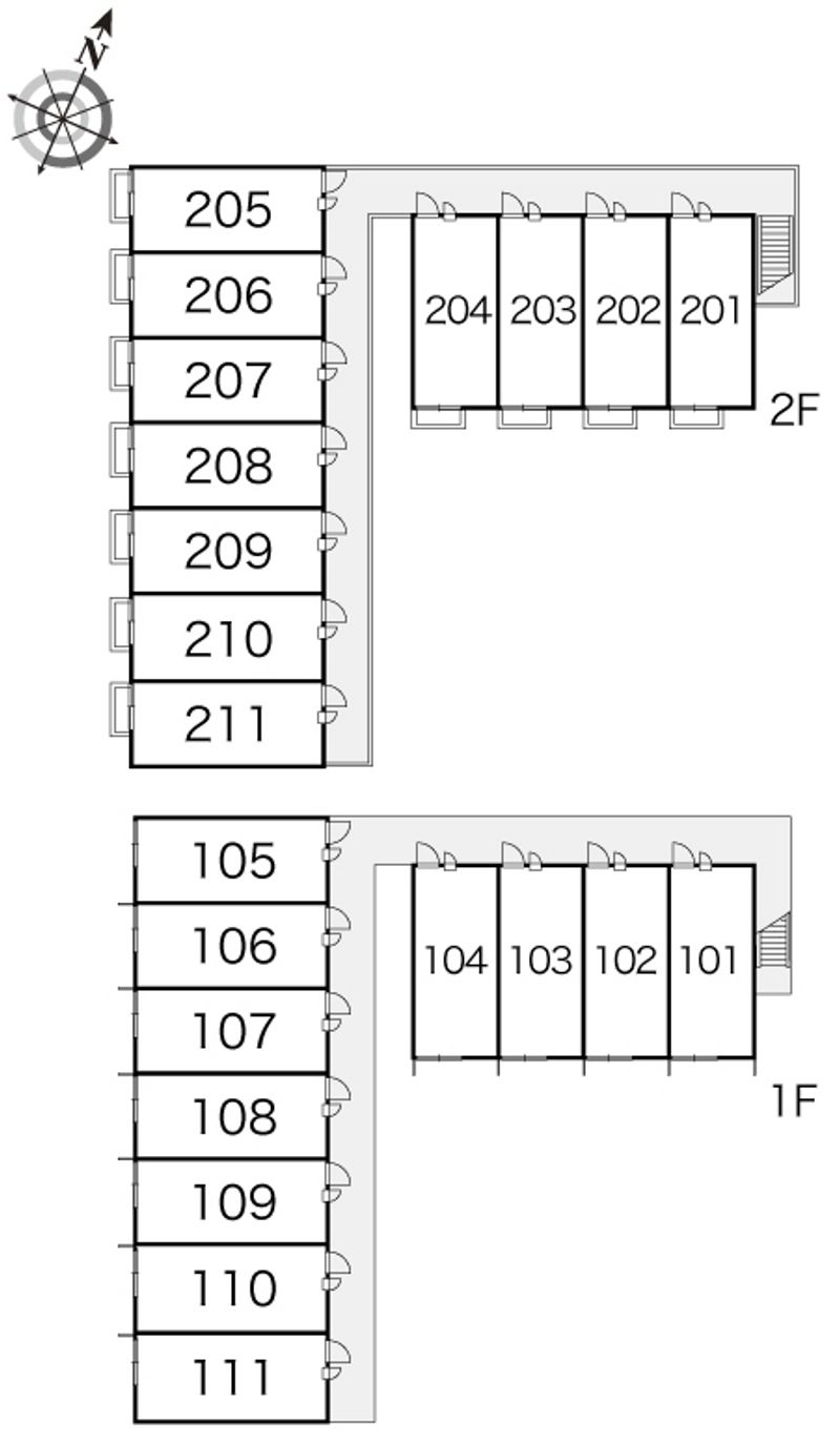 レオパレスロータス 間取配置図
