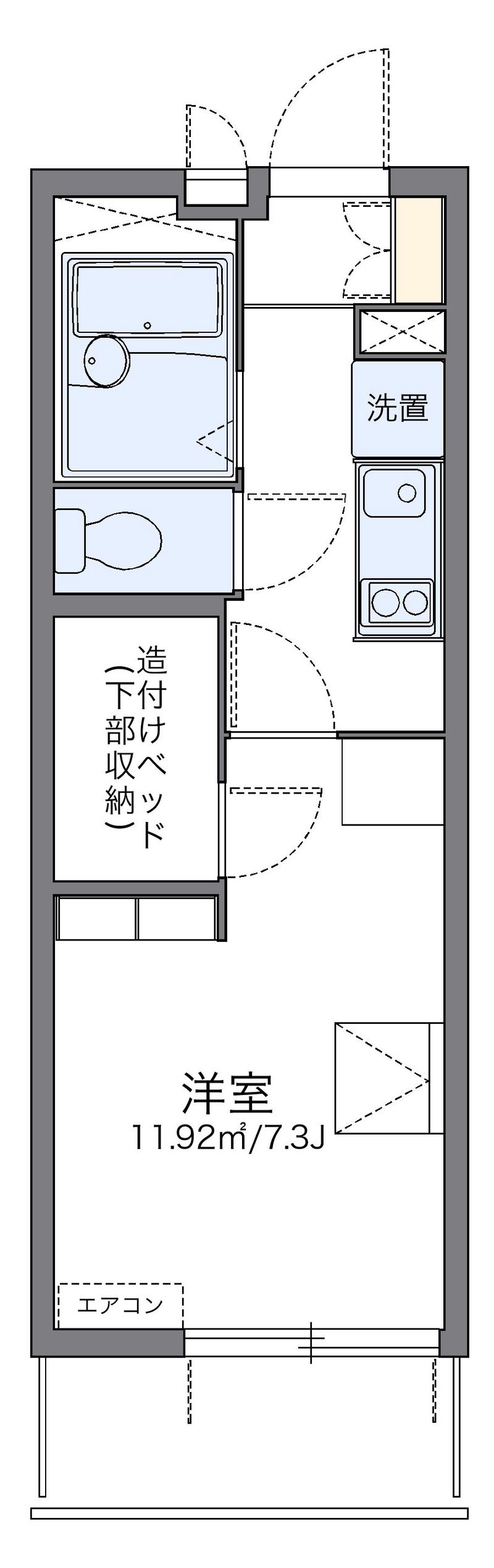 レオパレス香春口 間取図