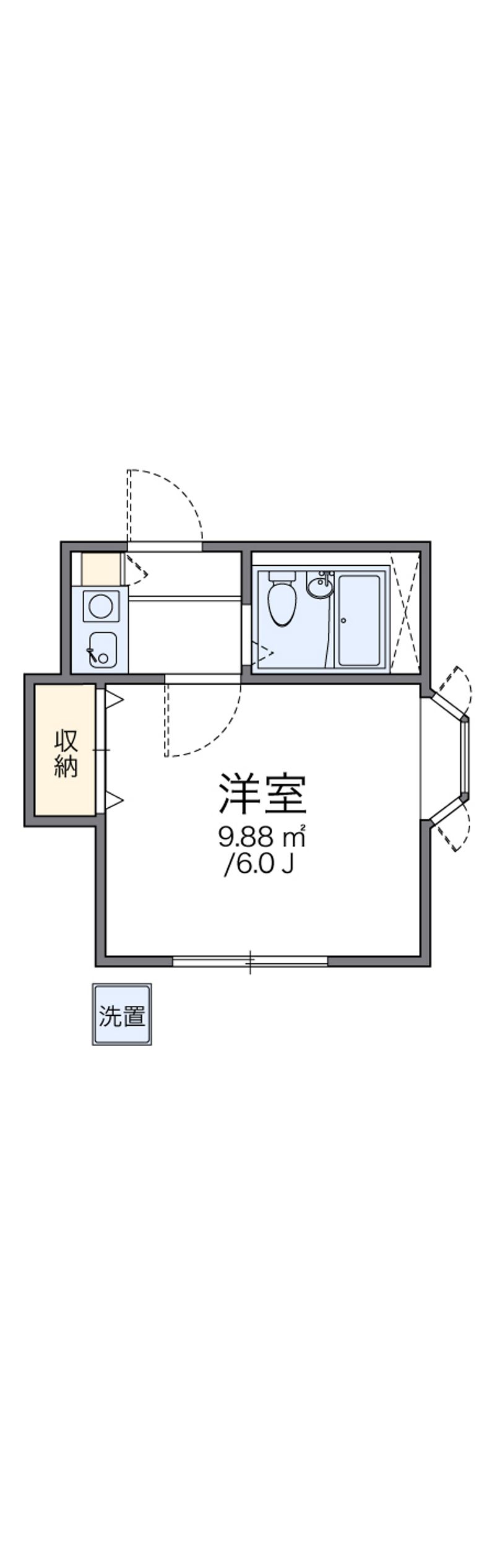 レオパレス岡崎公園 間取図