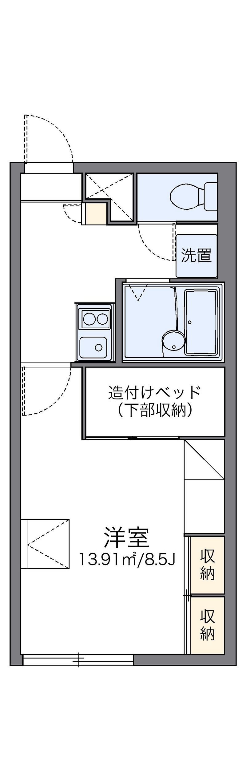 レオパレスＮＯＲＴＨＥＲＬＹ 間取図