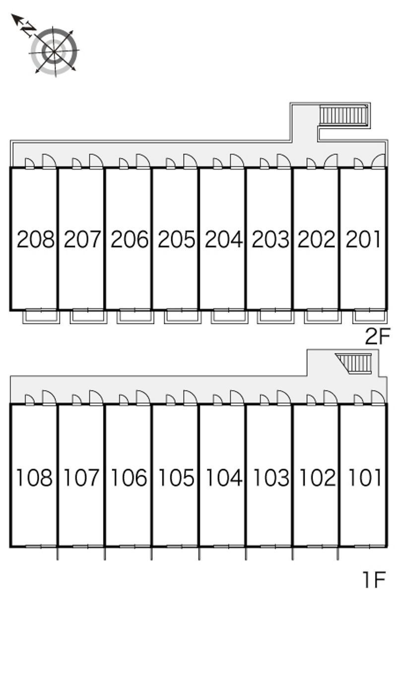 レオパレスあるぎろ　かすたろう 間取り配置図