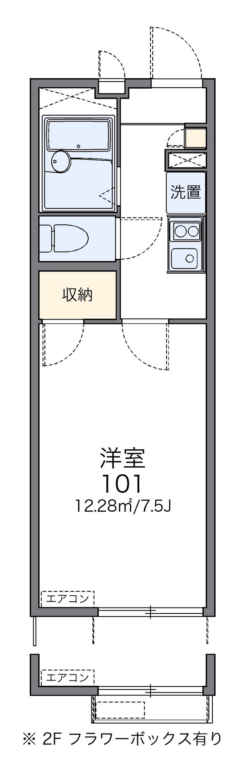 レオパレスプリムローズ 間取図