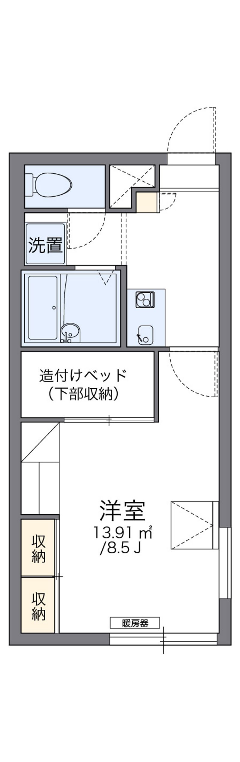 レオパレスあつべつ 間取図