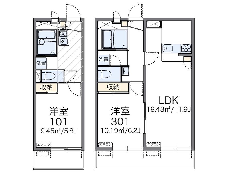 レオパレス翔 間取図
