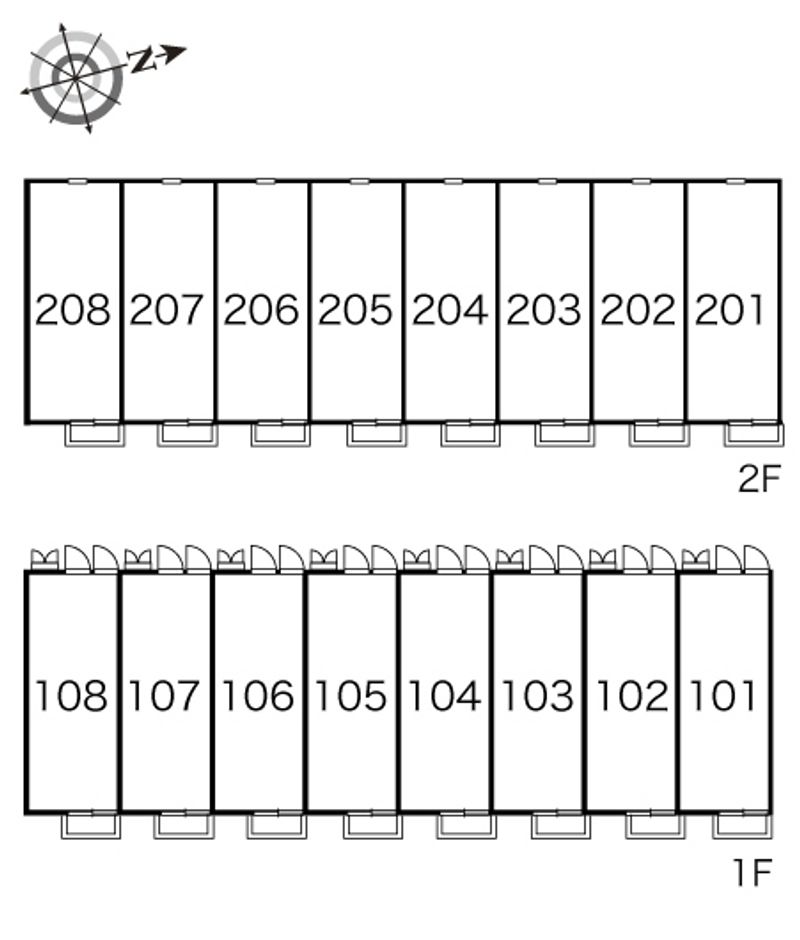 レオパレスグリーンヒル 間取配置図