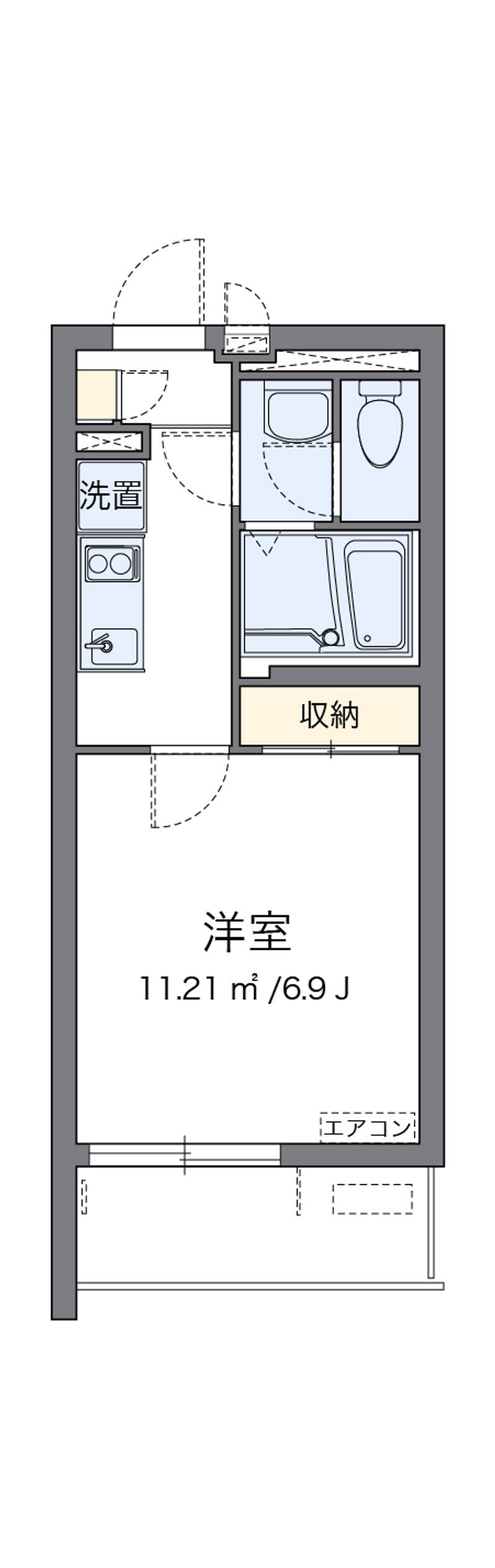 クレイノＹＡＭＡＳＨＩＴＡ 間取図