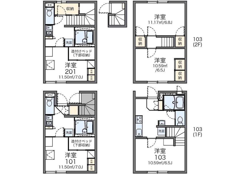 レオパレスジュネス　楓 間取図
