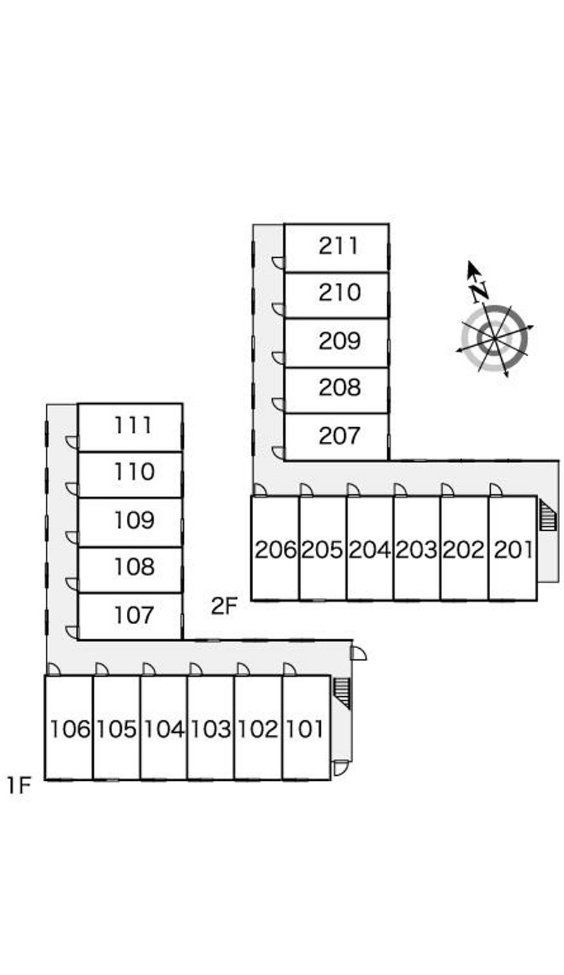 レオパレスＧＧ青葉 間取配置図