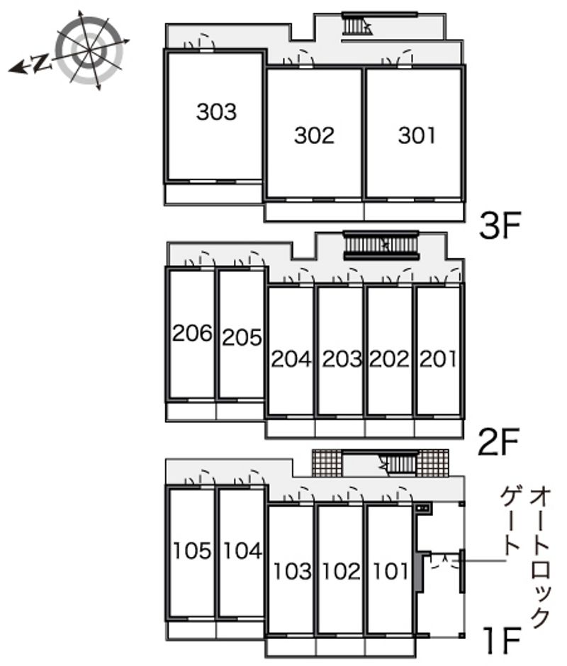 レオパレス翔 間取配置図