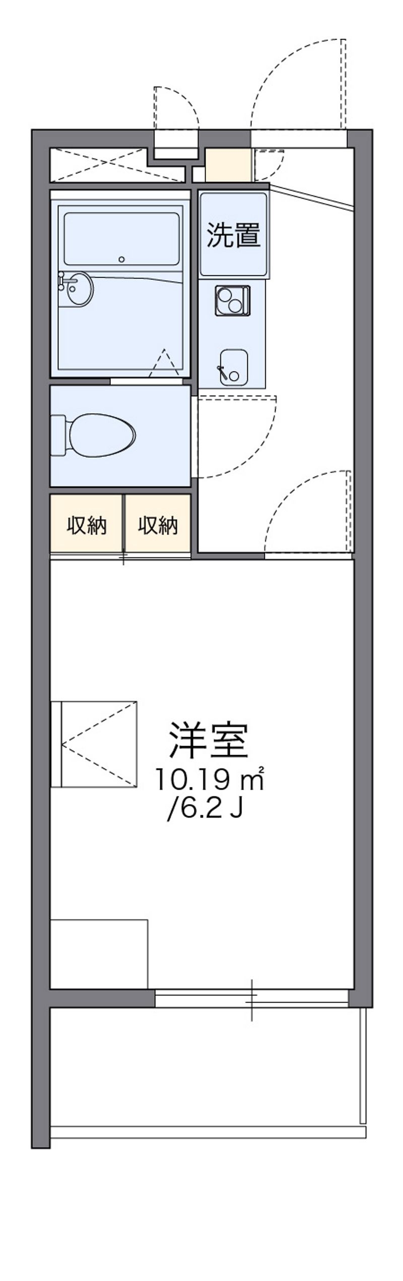 レオパレス柳谷 間取図
