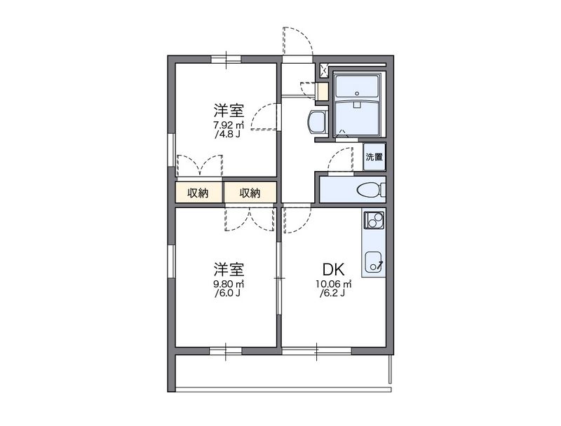 レオパレスエムフィールドⅠ 間取図