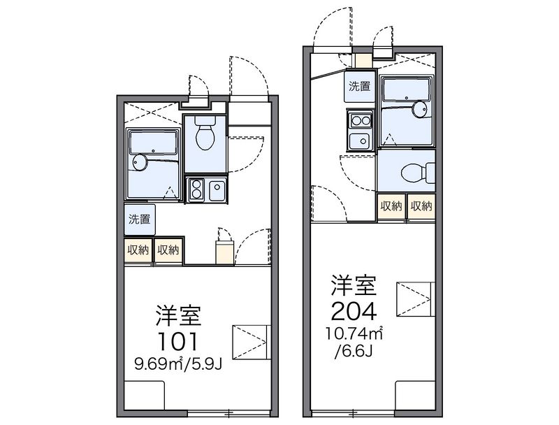 レオパレスベル芦屋 間取図