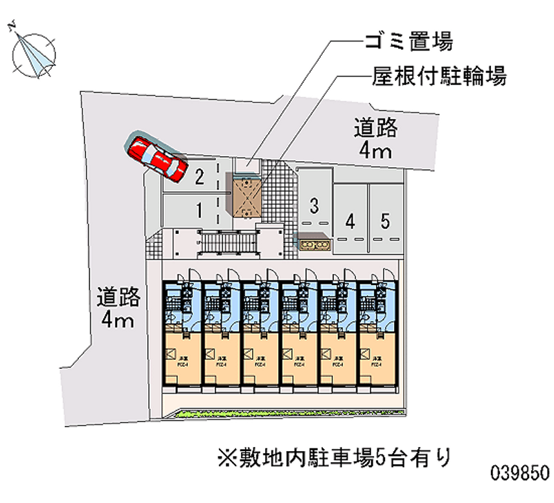 レオパレストガミ　ヒル 区画図