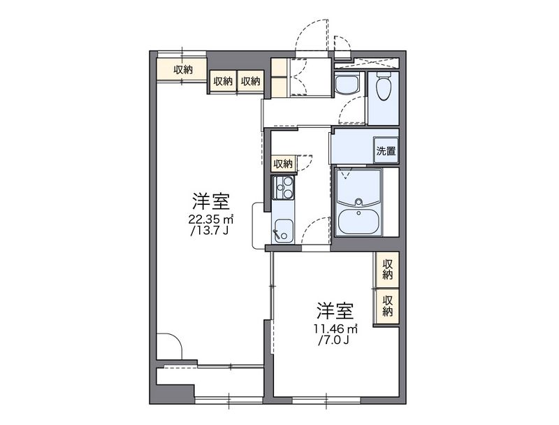 レオパレスセントラルパーク 間取図
