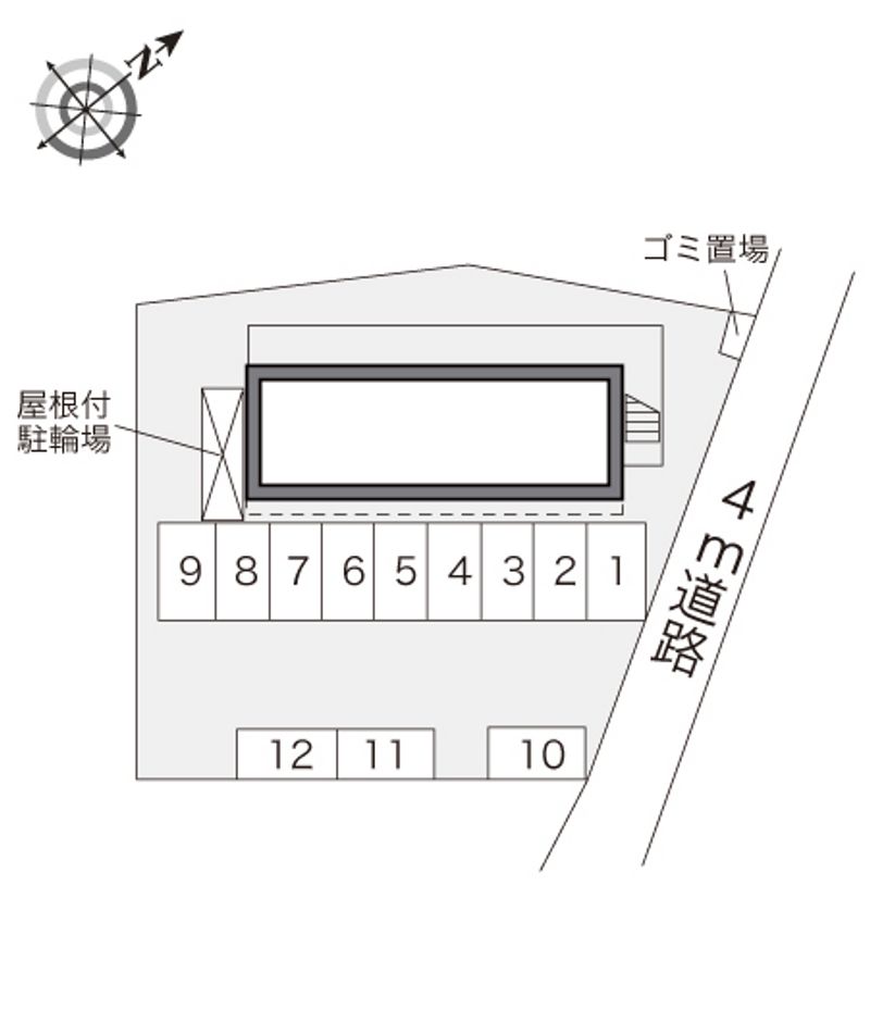 レオパレス霞ヶ岡 配置図