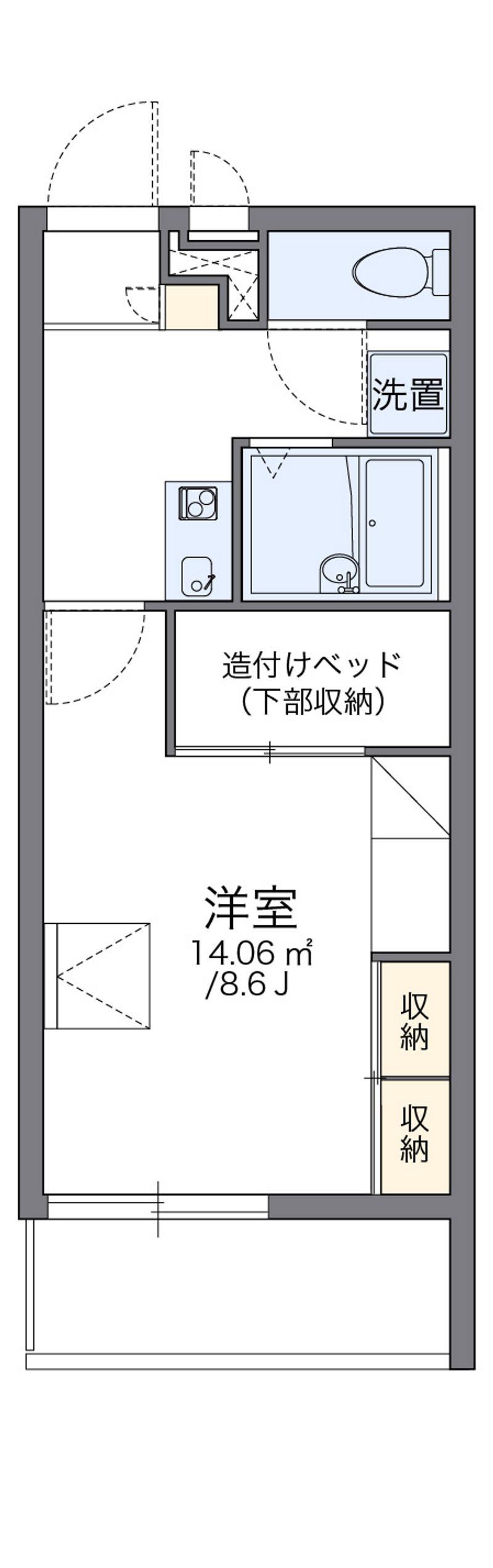 レオパレス赤間宮前 間取図