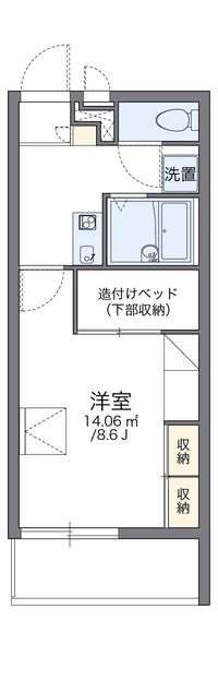 レオパレス赤間宮前 間取り図