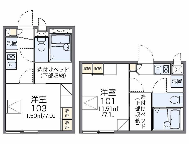 レオパレスサンイッコー 間取図