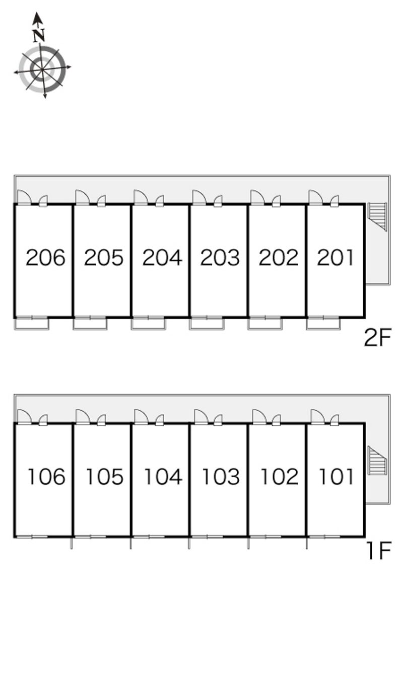 レオパレスハイツ　牧野 間取配置図