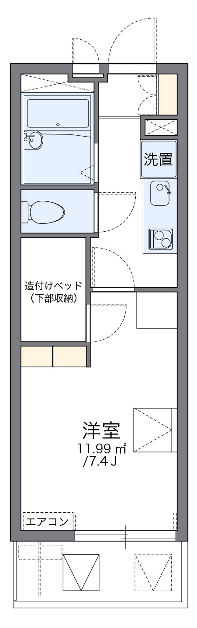 レオパレスニュートリノミラージ 間取図