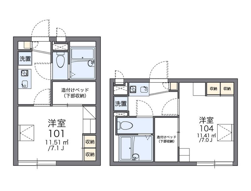 レオパレス瀬田川 間取図