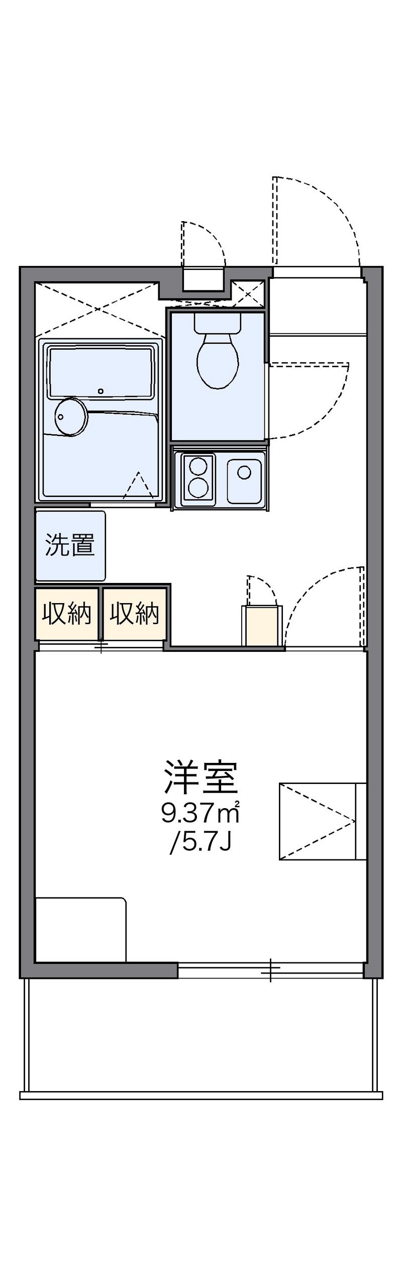 レオパレスわかば 間取図