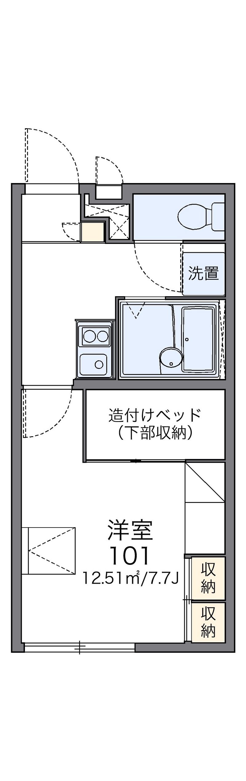 レオパレスきたかみⅢ 間取図