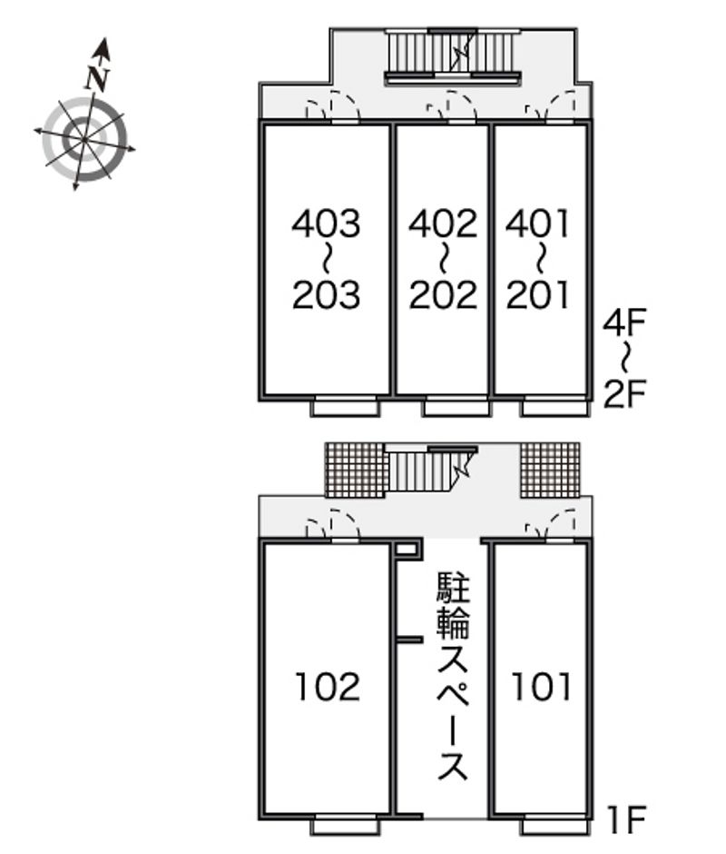 レオパレスサンフラワー 間取配置図