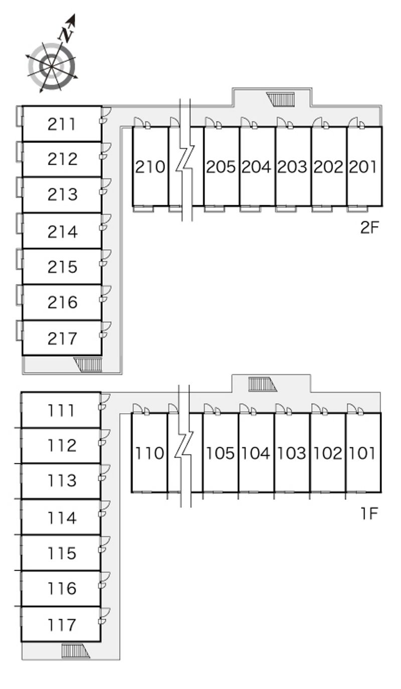 レオパレス新町 間取り配置図