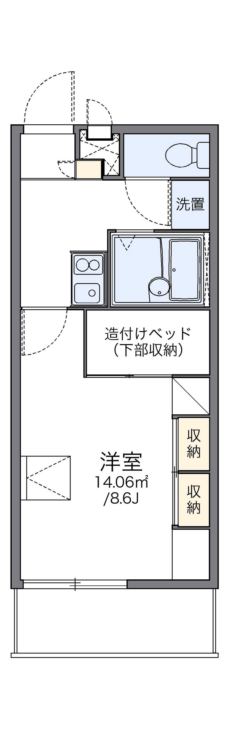 レオパレス見野山 間取図