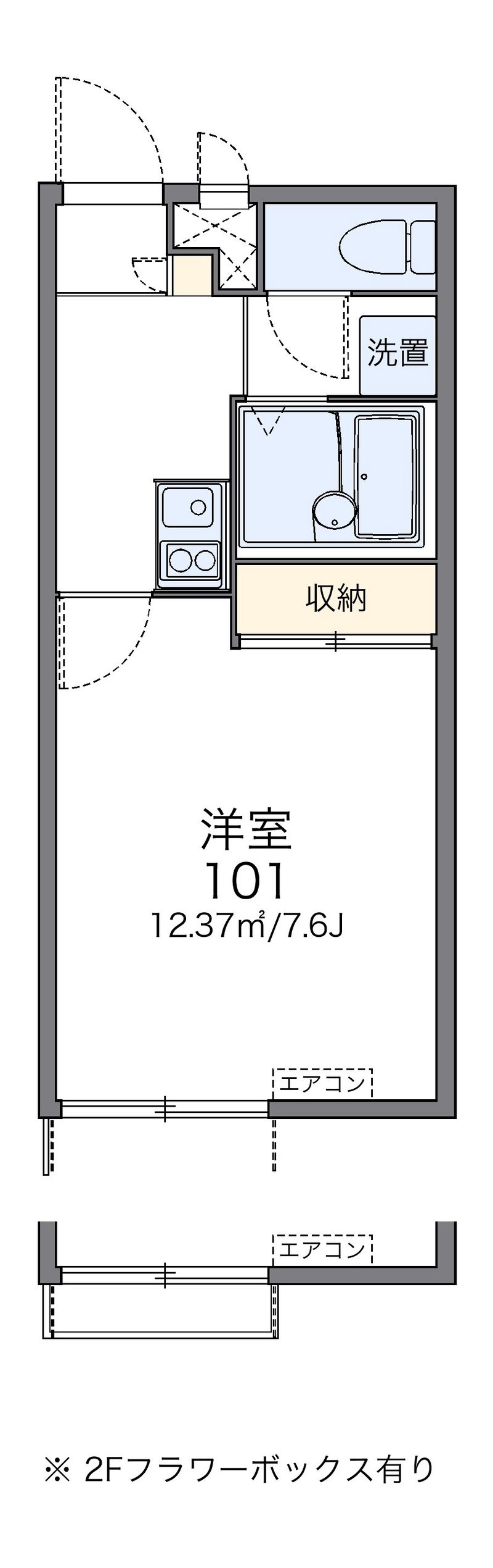 レオパレス鳴滝 間取図