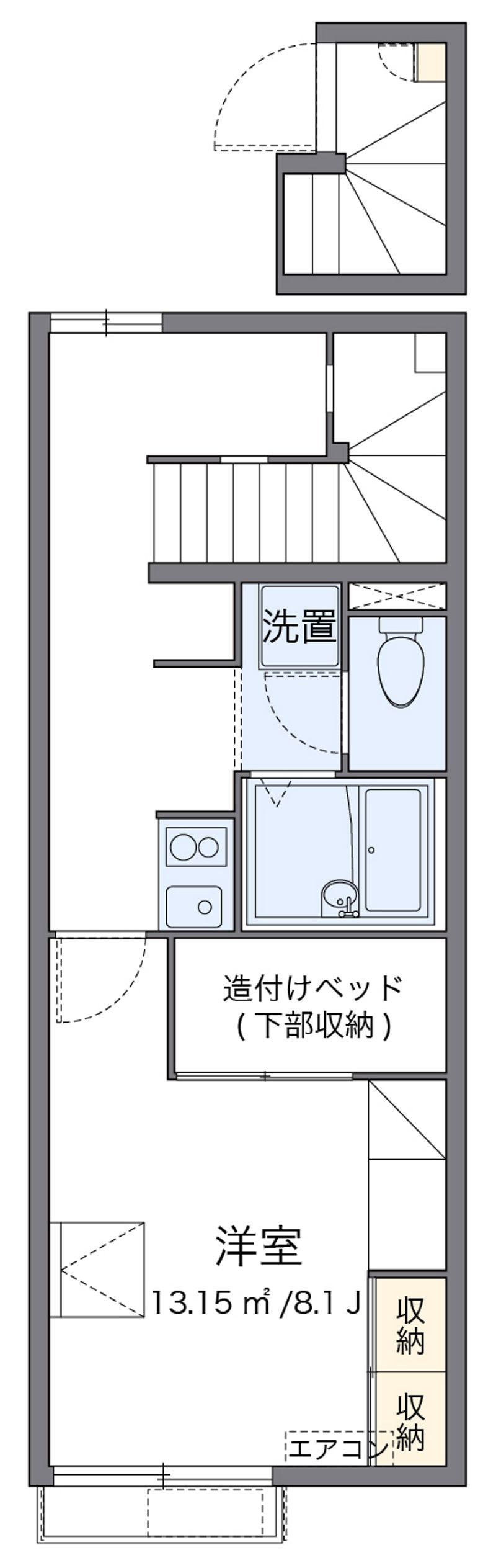 レオパレス白石蔵王 間取図