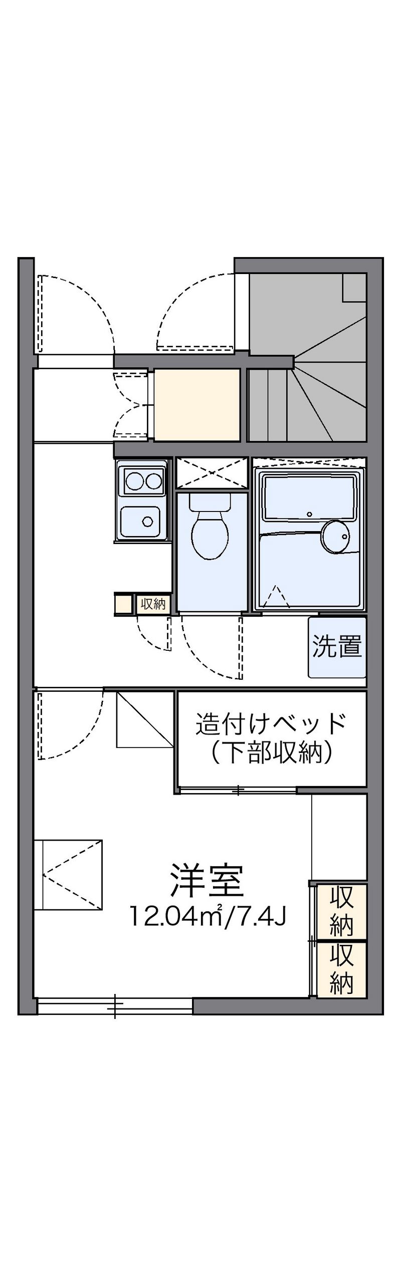 レオパレス鴨池 間取図