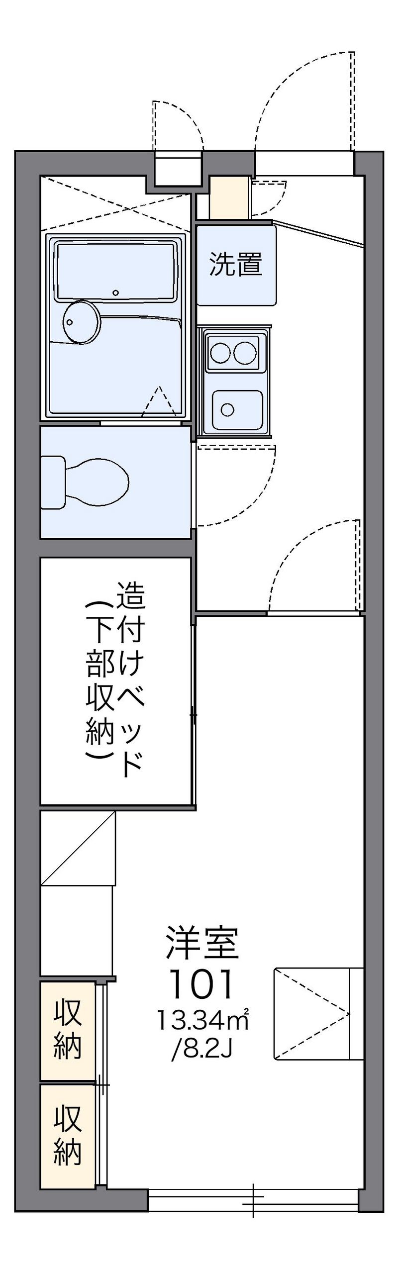 レオパレスいずみ 間取図