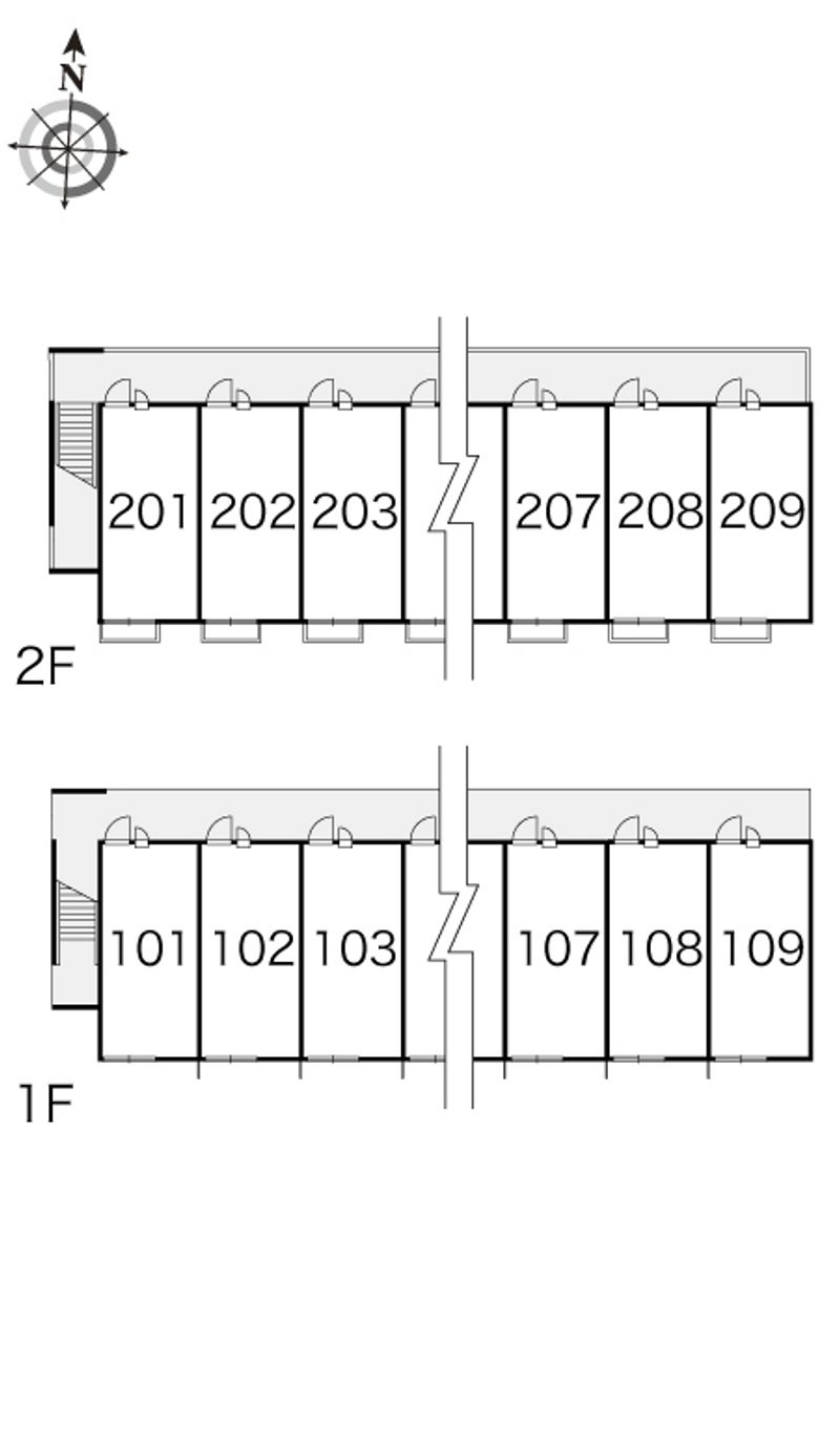 レオパレスゆとり　天理 間取り配置図
