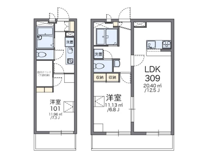 レオパレスリリー 間取図
