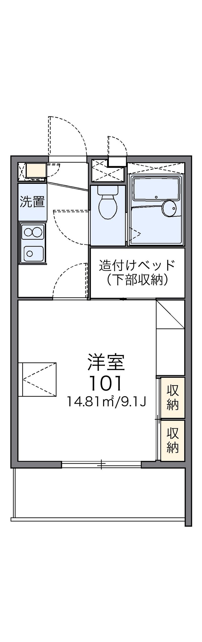 レオパレス多田４ 間取図
